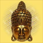 Maszk Buddha arany 40cm