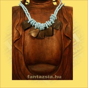 Gyöngylánc kék,kókusz díszekkel