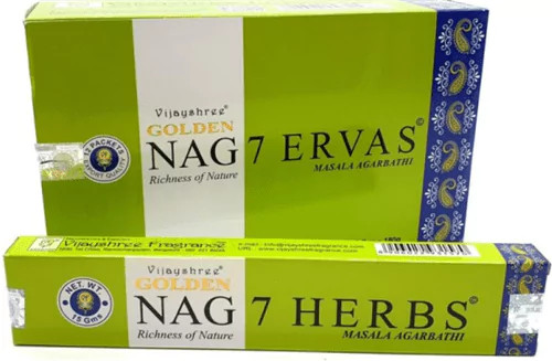 Golden Nag 7 Herbs-7 Gyógynövény Masala Füstölő