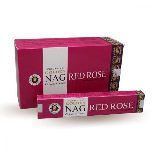 Golden Nag Red Rose-Vörös Rózsa Masala Füstölő