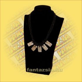 Gyöngylánc fekete, kagylódísszel