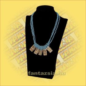 Gyöngylánc kék, kagylódísszel