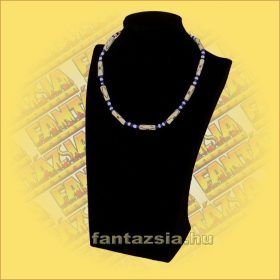 Nyaklánc csont fehér,kék