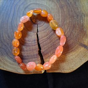 Karneol karkötő-lencse