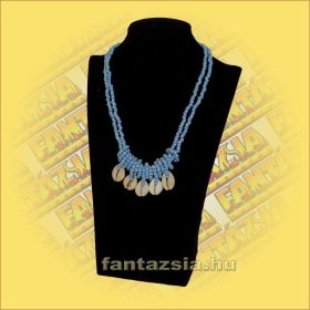 Gyöngylánc kagylóval kék