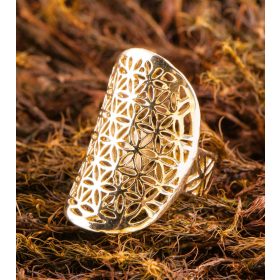 Életvirága Gyűrű Sárgaréz