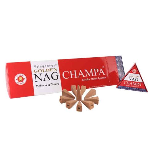 Golden Nag Champa Back Flow Kúpfüstölők (folyékony füst)