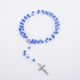 Rózsafüzér-Csiszolt kristály-kék