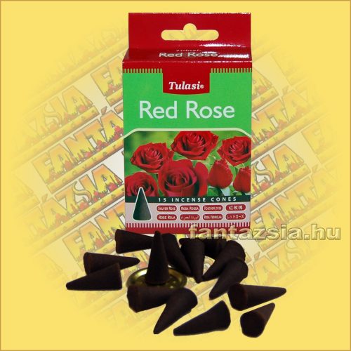 Vörös rózsa illatú kúpfüstölő