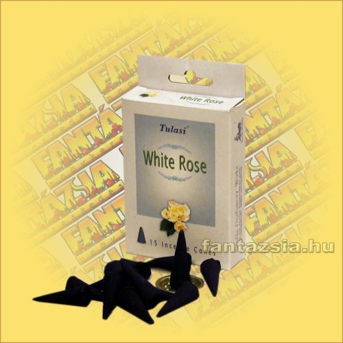 Fehér rózsa illatú kúpfüstölő