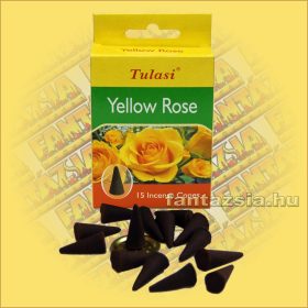Sárga rózsa illatú kúpfüstölő