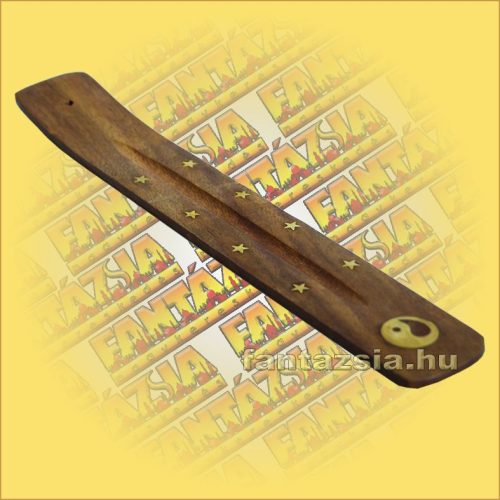 Füstölőtartó léc (Füstölőtartó papucs) Yin Yang Díszítéssel