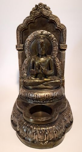 Buddha mécsestartó hátlappal I.