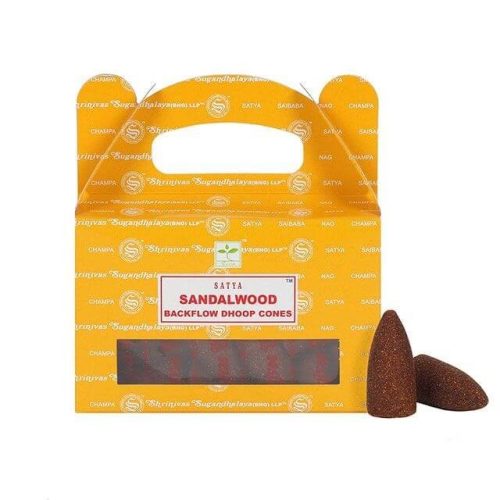 Satya Backflow-Sandalwood-Szantálfa-Kúpfüstölő (folyékony füst)