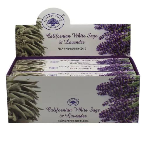 Green Tree-Californian White Sage&Lavender-Kaliforniai Fehér Zsálya és Levendula Masala Füstölő