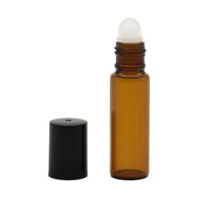 Roll On-10  ml műanyag golyós borostyán üveg