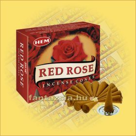 Vörös Rózsa Illatú Kúpfüstölő / HEM Red Rose 