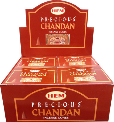 Indiai Szantál Illatú Kúpfüstölő  / HEM  Precious Chandan