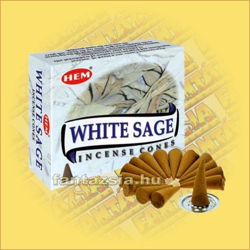 Fehér Zsálya Illatú Kúpfüstölő / HEM White Sage 