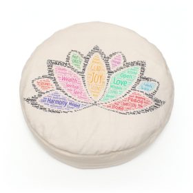   Nagy méretű Meditációs párna - Lótusz Angol Pozítiv Üzenetekkel