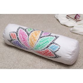 Hengerpárna - Lótusz Magyar Pozitív Üzenetekkel/Fehér