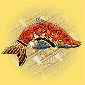 Delfin Hűtőmágnes /Aboriginal Festéssel