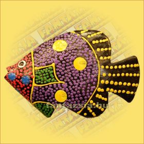 Trópusi Hal Hűtőmágnes-Q /Aboriginal Festéssel